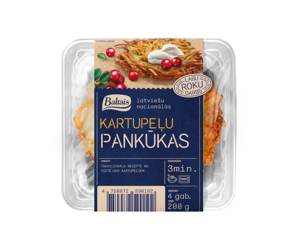 Pankūkas kartupeļu 4x50g, Baltais