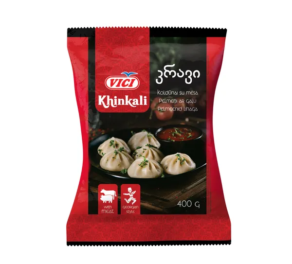 Pelmeņi ar gaļu Hinkali 400g, Viči