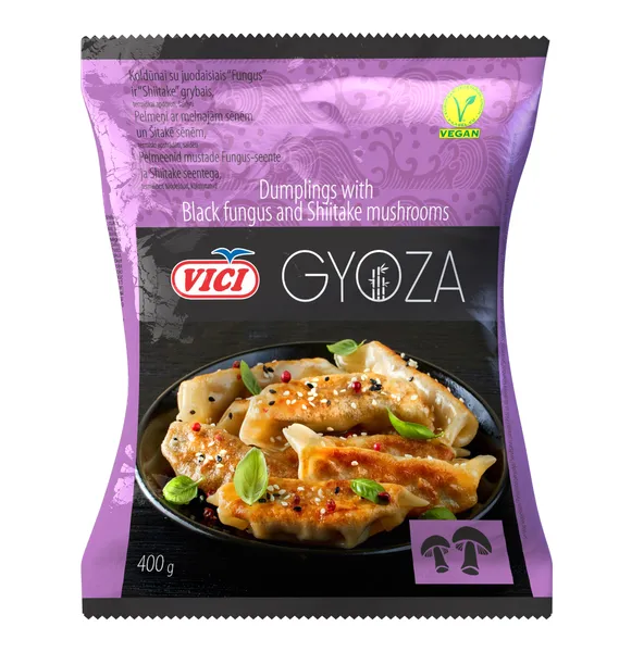 Pelmeņi ar šitake un melnajām sēnēm GYOZA 400g