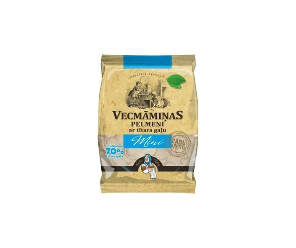 Pelmeņi Mini ar tītara gaļu 700g, Vecmāmiņas
