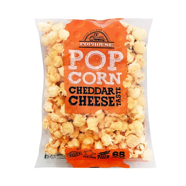 Popkorns ar čedara siera garšu 65g, Pophouse
