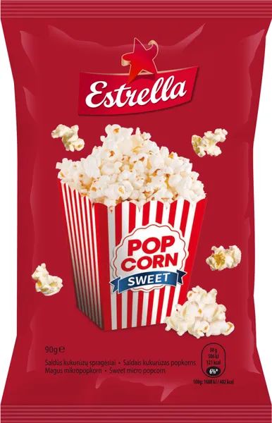 Popkorns Micropopcorn sweet 90g, Estrella
