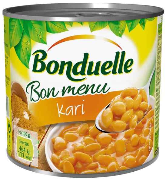 Pupiņas baltās karija mērcē 490g (430g), Bonduelle