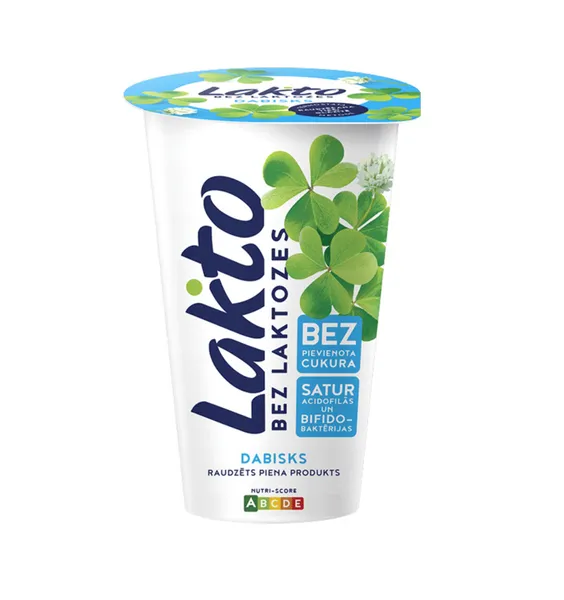Raudzēts piena produkts, dabisks, bez laktozes, 200g, Lakto