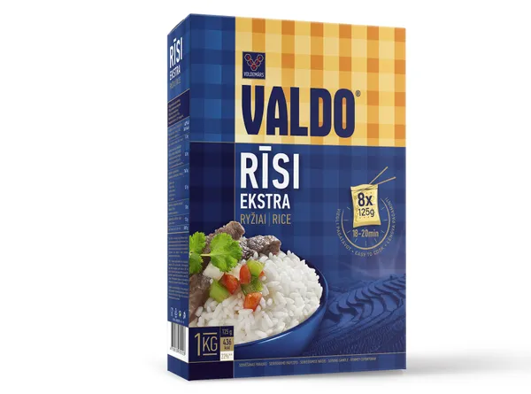 Rīsi Ekstra 8x125g, Valdo