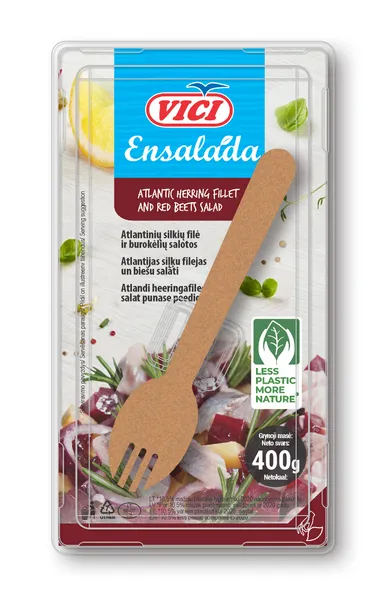 Salāti Atlantijas siļķu filejas ar bietēm Ensalada 400g, Viči
