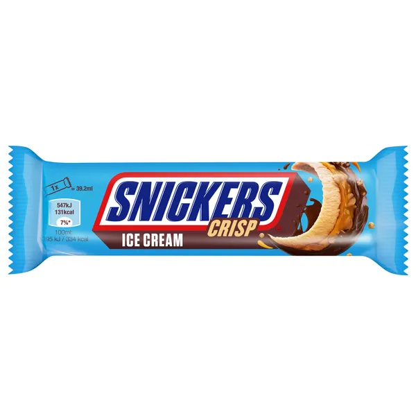 Saldējums Crisp Ice Bar 39.2ml/34.5g, Snickers