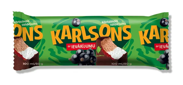 Saldējums kārtainais šokolādes glazūrā 100ml/80g, Karlsons