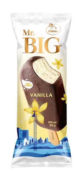 Saldējums krēj. vaniļas šok. glaz. uz kociņa Mr. Big 150ml/90g, Balbiino