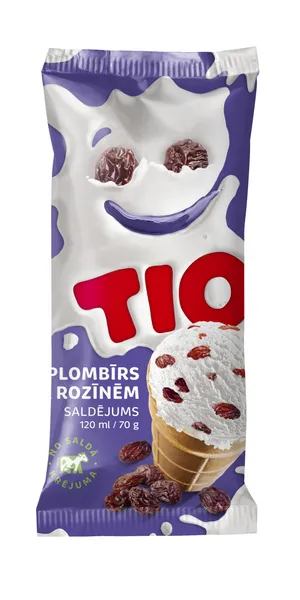 Saldējums plombīra ar rozīnēm 120ml/70g, Tio