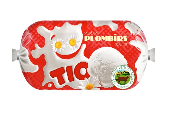 Saldējums krējuma plombīrs 500ml/240g, TIO