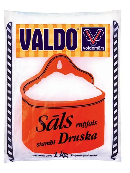 Sāls rupjā, plēvē 1kg, Valdo