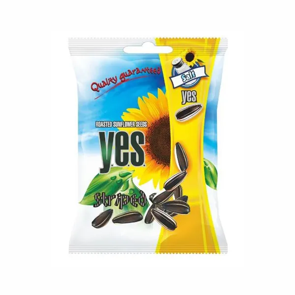 Saulespuķu sēklas grauzdētas ar sāli 90g, Y.E.S