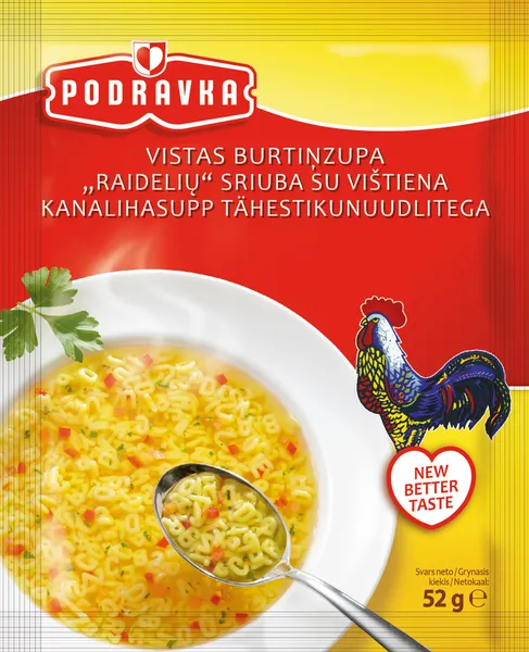 Sausā zupa Alfabēts, vistas 52g, Podravka