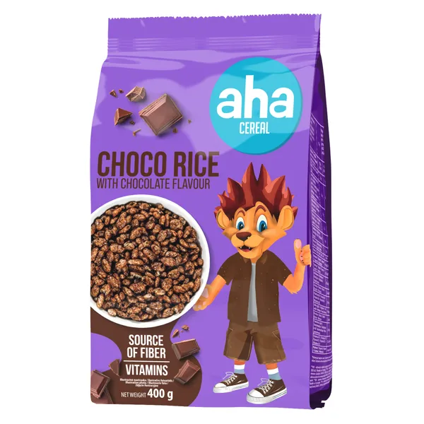 Sausās brokastis šokolādes rīsi 400g, Aha