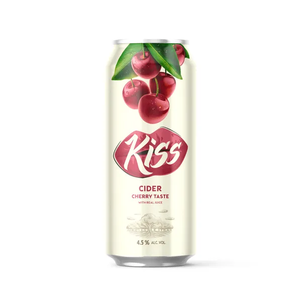 Sidrs Cherry 4.5% 0.5l CAN, Kiss