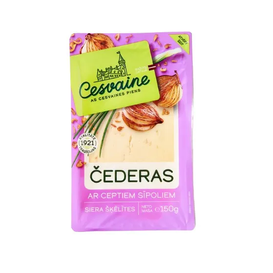 Siers ar ceptiem sīpoliem šķēlītēs 150g, Cesvaine