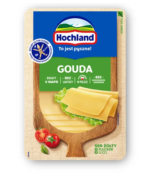 Siers šķēlītēs Gouda 135g, Hochland