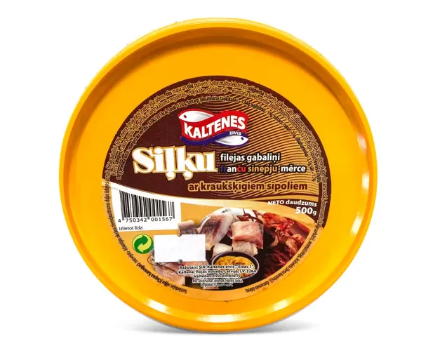 Siļķu gabaliņi angļu sinepju mērcē 300g, Kaltenes Zivis