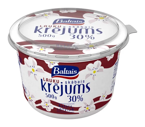 Skābais krējums 30% 500g, Baltais