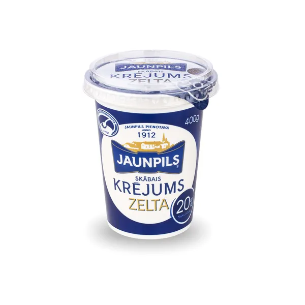 Skābais krējums Zelta 20% 400g, Jaunpils