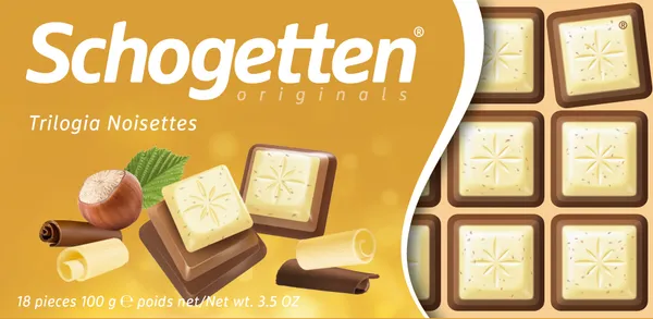 Šok. gabal. Trilogia 100g, Schogetten