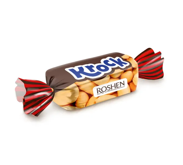Šok. konf. ar zemesriekstiem un karameli Krock, sveramas, Roshen