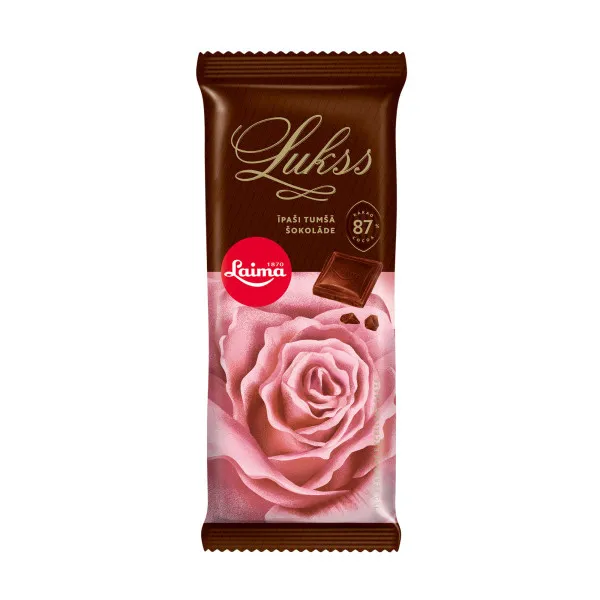 Šokolāde īpaši tumšā 87% Lukss 90g, Laima