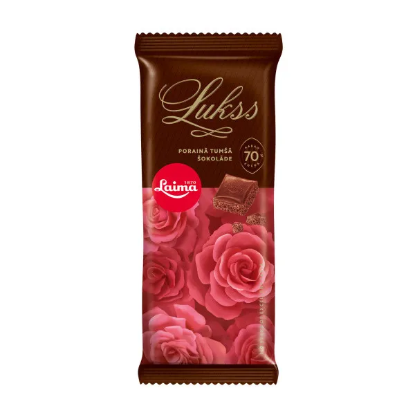 Šokolāde tumsā porainā Lukss 70% 60g, Laima