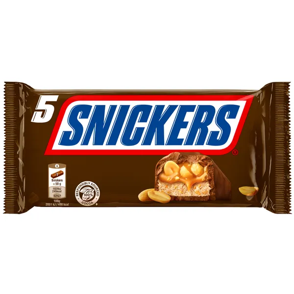 Šokolādes batoniņš Snickers 5x50g