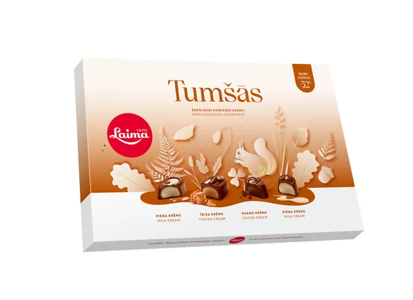 Šokolādes konfektes Asorti Tumšais 360g, Laima
