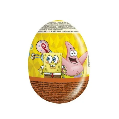Šokolādes ola Sponge Bob 20g, Zaini