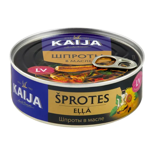 Šprotes eļļā EO 240g (168g), Kaija