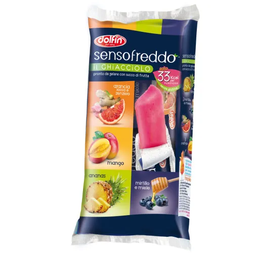 Sulas saldējums mellene un medus, apels. un ingv., mango un anan. 10x40ml, Dolfin Polaretti