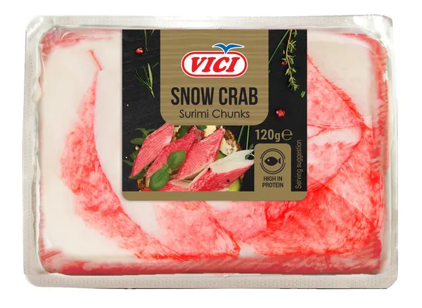 Surimi gaļa ar krabja garšu Snow Crab 120g, Viči
