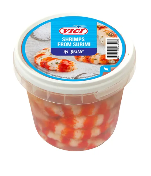 Surimi garneļu formā sālījumā 320g (200g), Viči