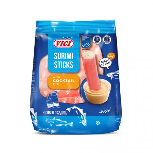 Surimi nūjiņas ar kokteiļa mērci 200g, Viči