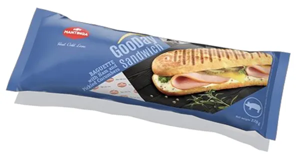 Sviestmaize Bagette ar šķiņķi un marinētiem gurķiem 225g