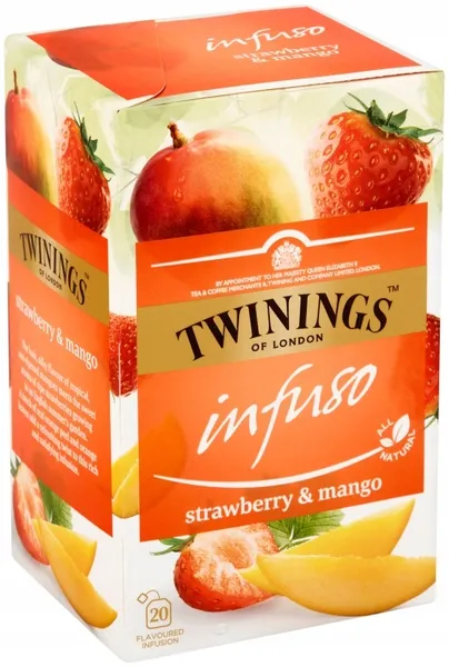 Tēja augļu zemeņu  and  mango 20x2g, Twinings