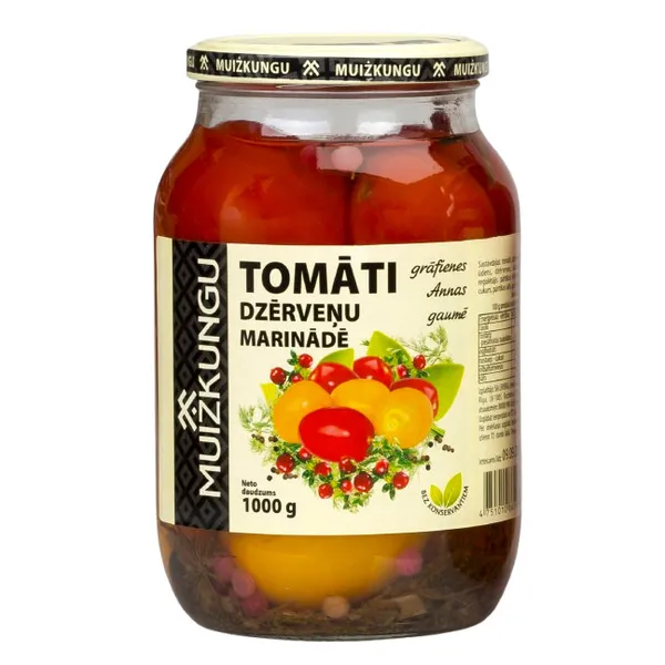 Tomāti dzērveņu marinādē 1kg (520g), Muižkungu
