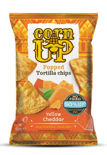 Tortiljas čipsi ar dzeltenā čedara siera garšu 60g