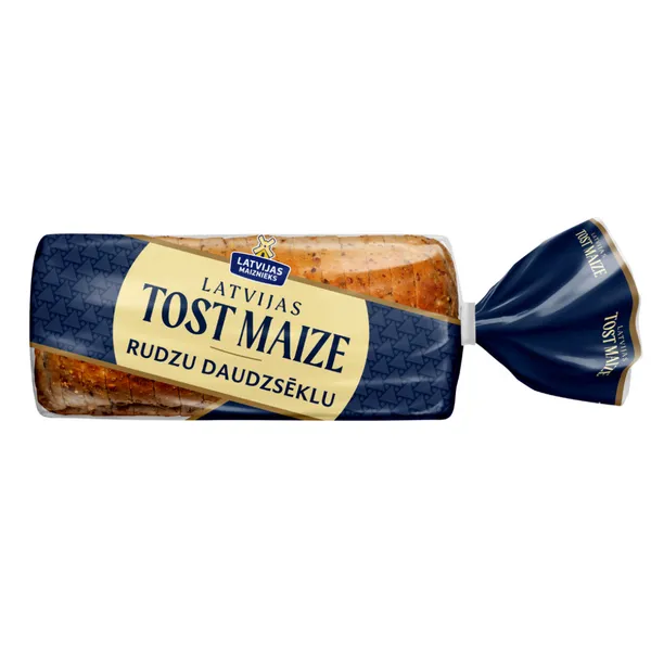 Tostermaize rudzu daudzsēklu Latvijas Tost Maize 450g, Latvijas Maiznieks