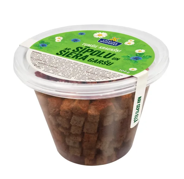 Tumšie kraukšķi ar sīpolu un siera garšu 100g, Latvijas Maiznieks