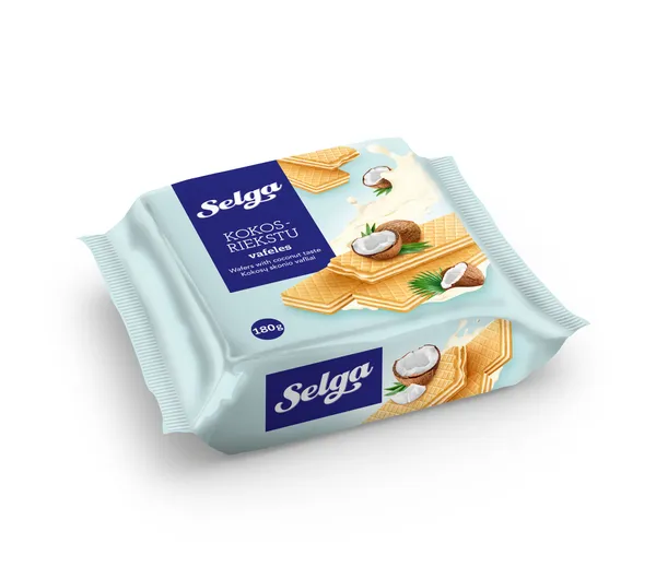 Vafeles ar kokosriekstu garšu 180g, Selga