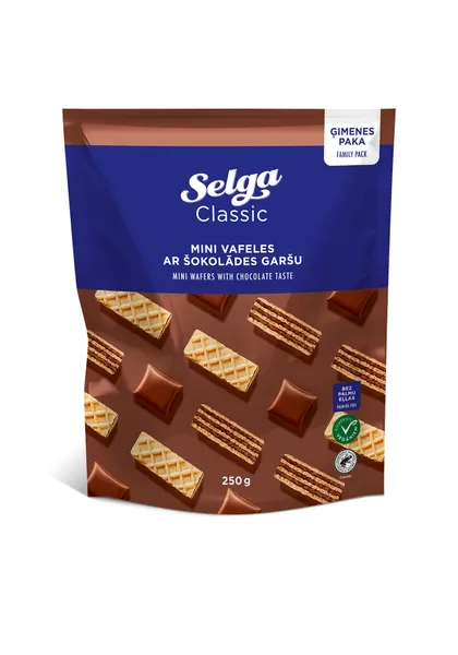Vafeles ar šokolādes garšu Mini 250g, Selga