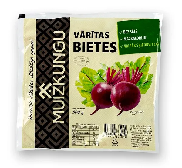 Vārītas bietes 500g, Muižkungu