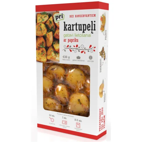 Vārīti kartupeļi ar papriku 430g, Pri
