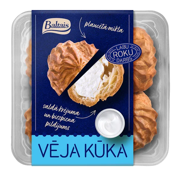 Vēja kūkas 4gab. 135g, Baltais