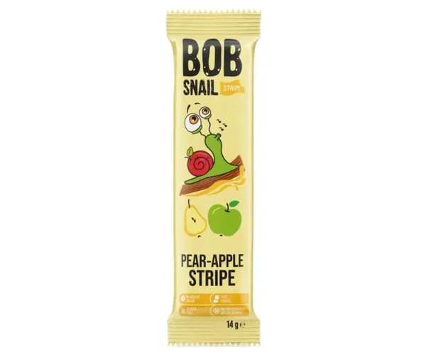 Veselīgs ābolu-bumbieru našķis 14g, Bob Snail