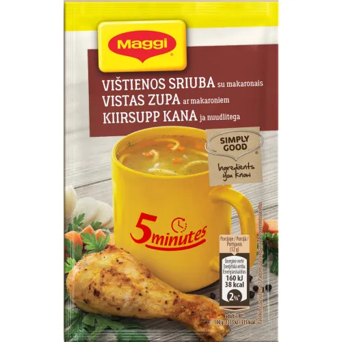 Vistas zupa šķīstoša ar nūdelēm 12g, Maggi